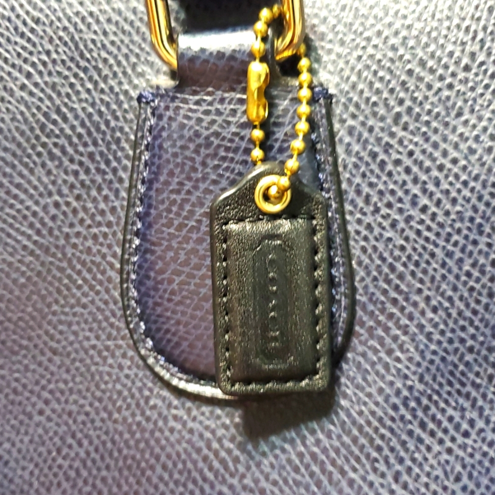 Coach Dark Blue Leather Baby Tote Bag💙 - Picture 5 of 16
